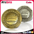 Promoción barata personalizada antigua antigüedades monedas de oro